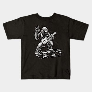 Bigfoot Rock Star Guitar Head Kids T-Shirt